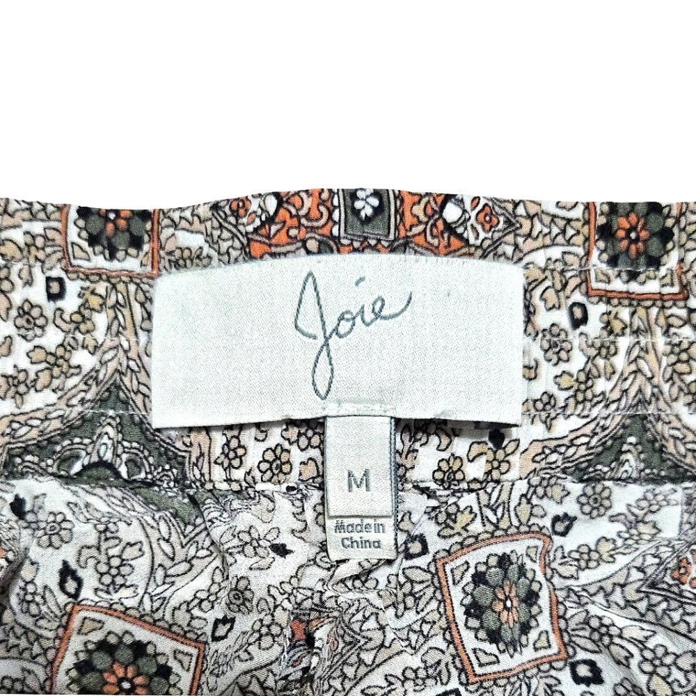 JOIE Layana Silk Lounge Shorts Petunia Tile Mandala Floral Print Size M - Picture 4 of 9